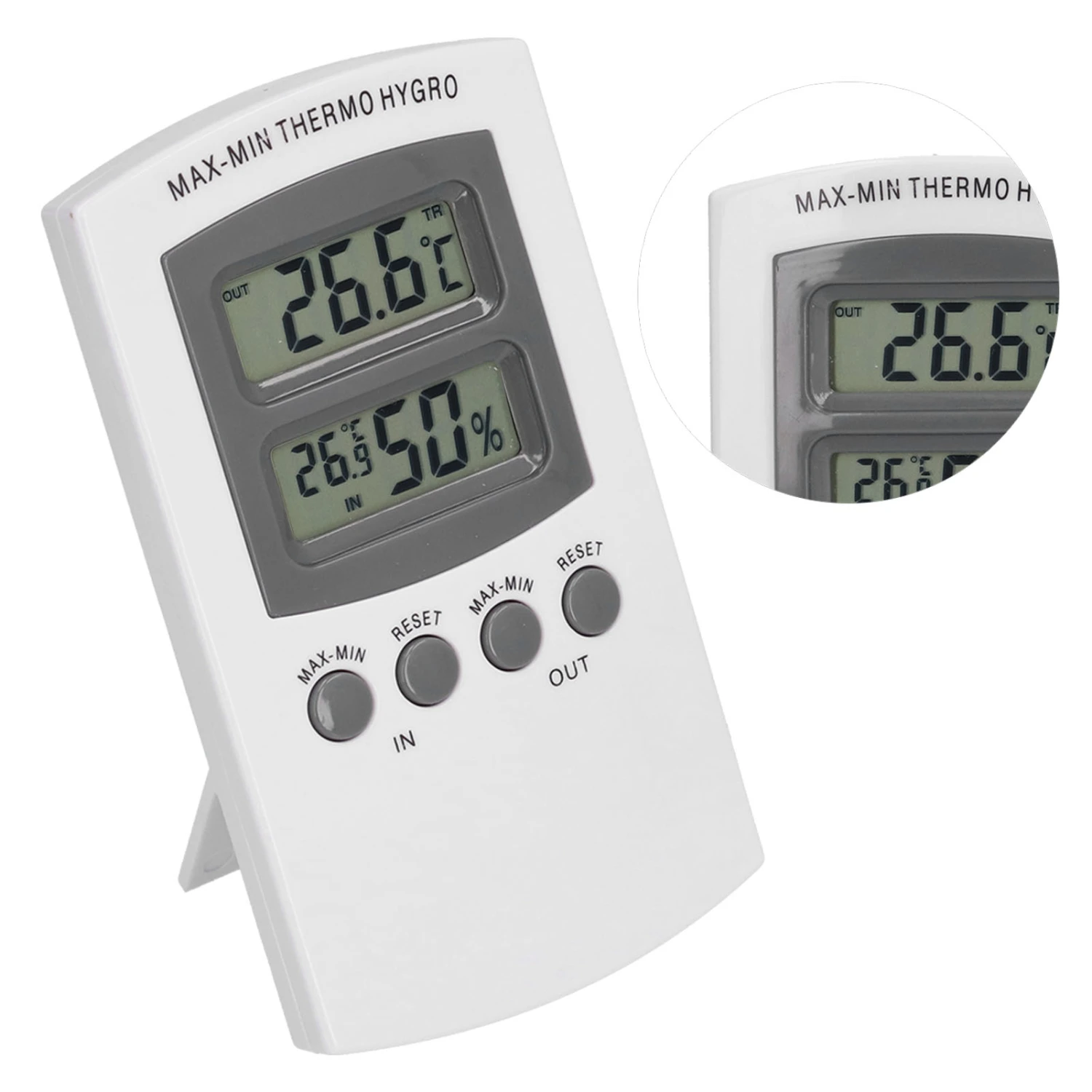 LCD Temperature and Humidity Monitor WallMountable Wired Flower Planting Hygrometer for Home Greenhouse