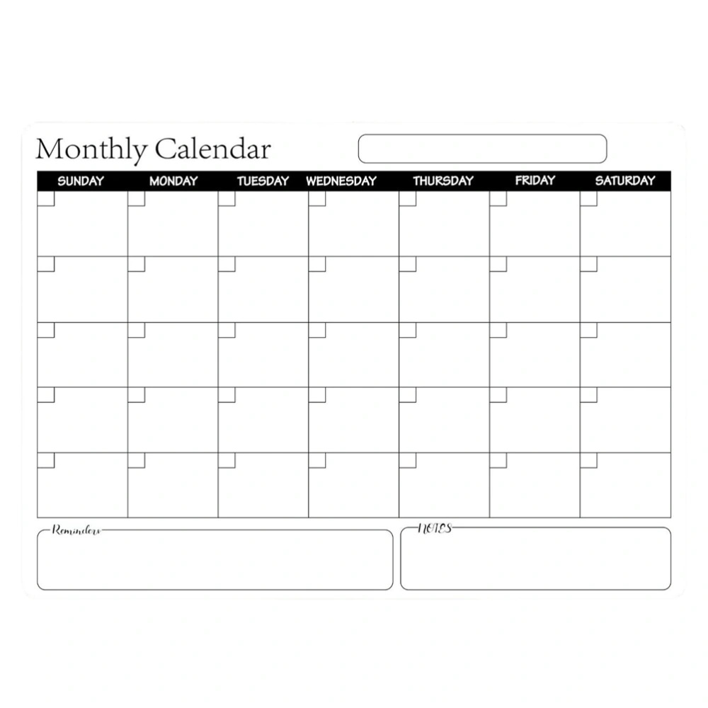 Rewritable Magnetic Whiteboard Refrigerator Calendar Message Board Monthly Planner Board