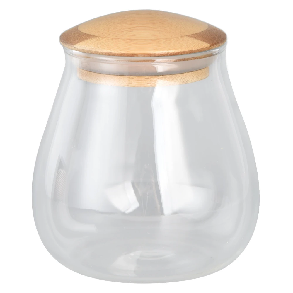 Storage Jar Safe Reliable Transparent Glass Sealed Container with Lid for Tea Coffee Beans900ml