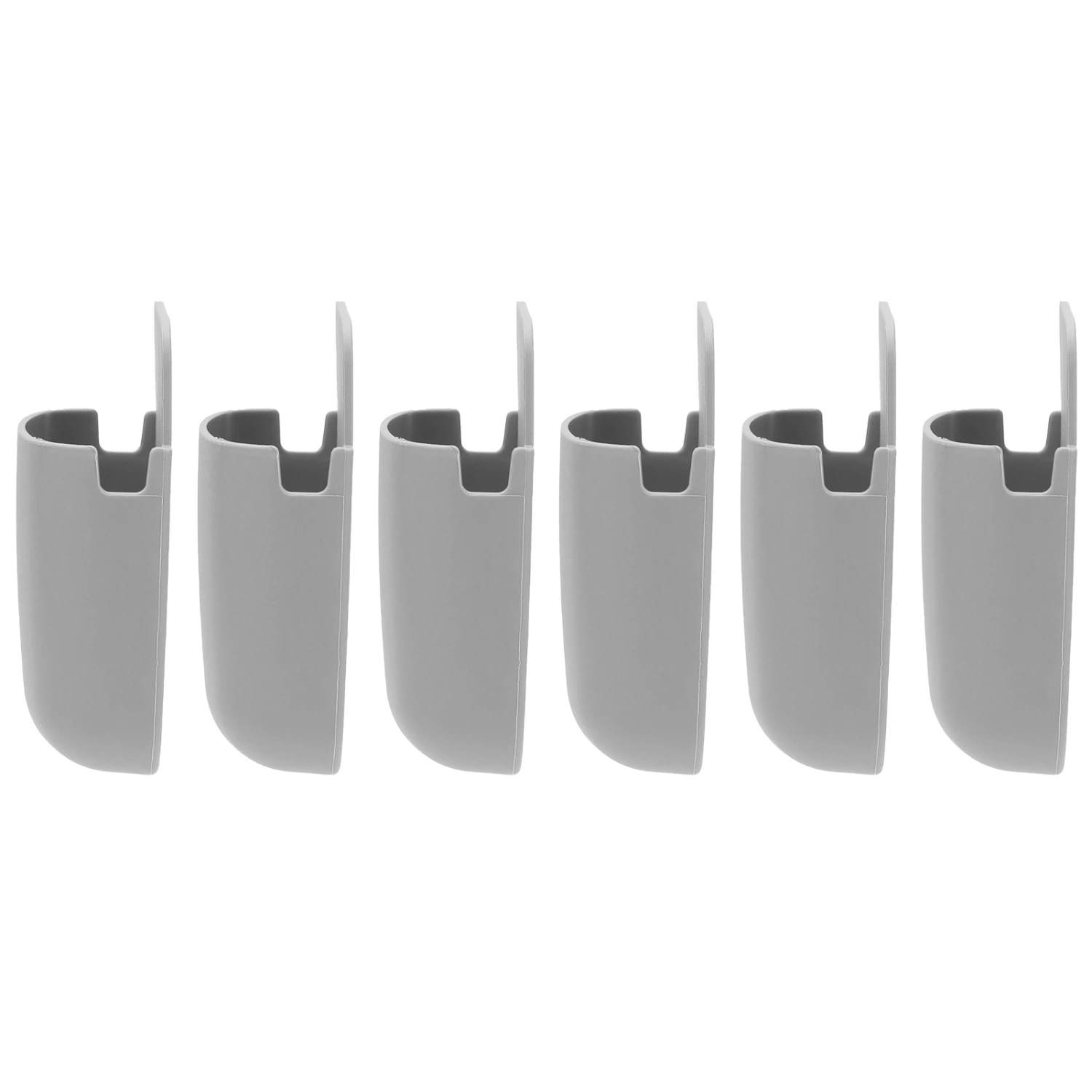 6 Set Remote Control Holder Wall Mounted Phone Storage Box Organizer for Home Bedside School UseGray