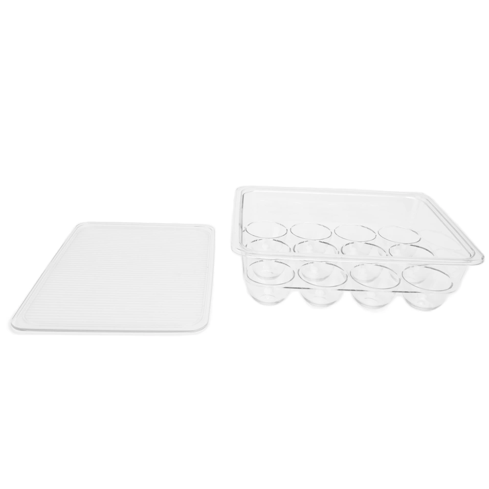 Plastic Refrigerator Egg Trays Stackable Refrigerator Egg Container with Lid for Fridge Kitchen Restaurant