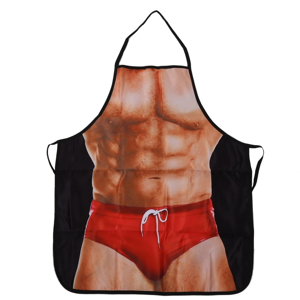 Muscle Pattern Funny Novelty Apron Kitchen Apron for Men Women Chef Waitress BBQ Baking