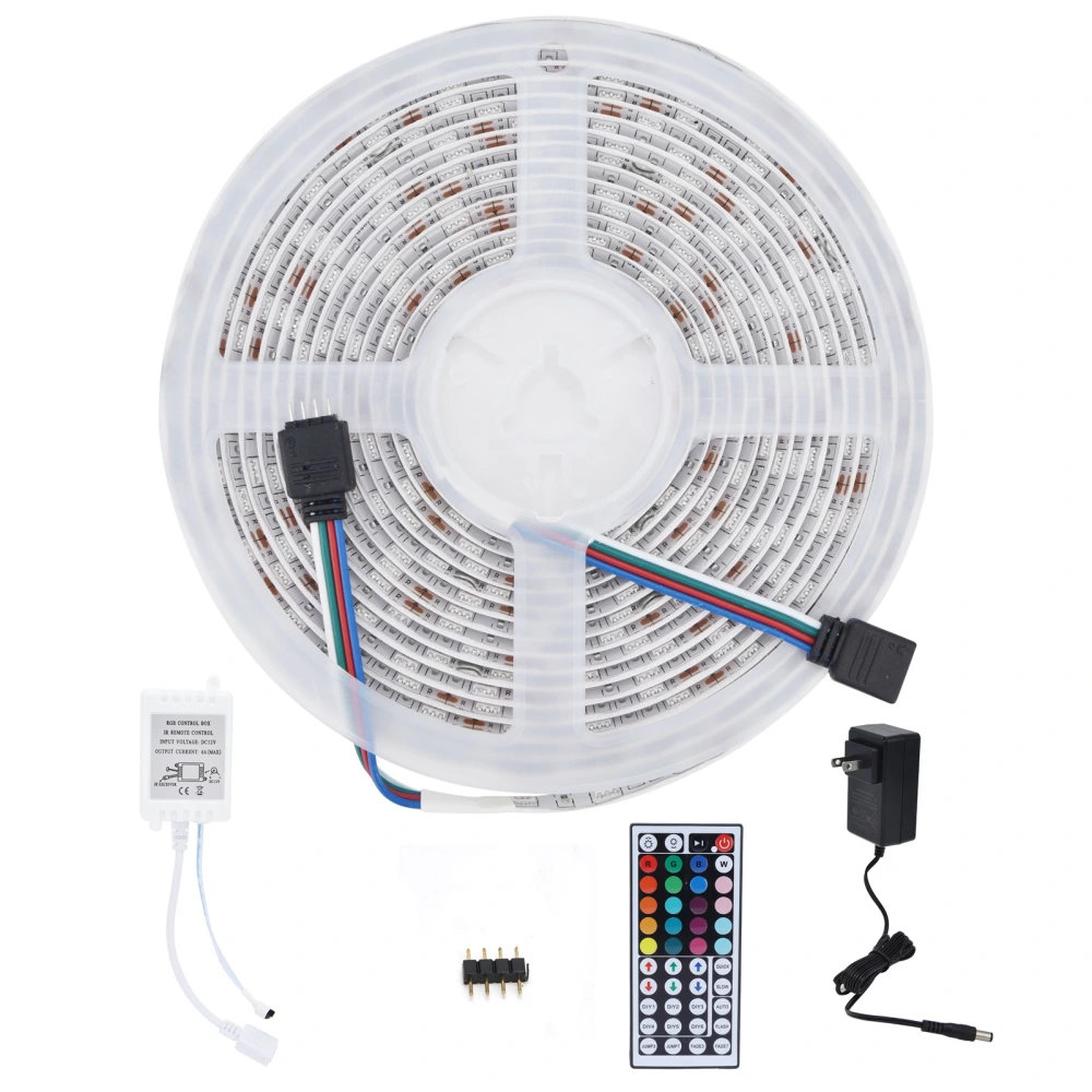 16.4ft LED Strip Light Remote Control 44‑Key Adjustable 5050 300LEDs RGBW Waterproof Rope LightUS Plug 100‑240V