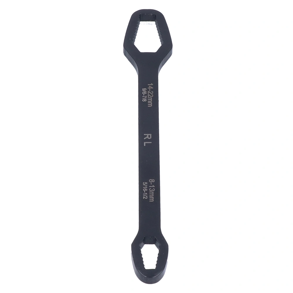 Multifunctional Self Tightening Universal Wrench 8‑22mm High Hardness Double Ended WrenchBlack