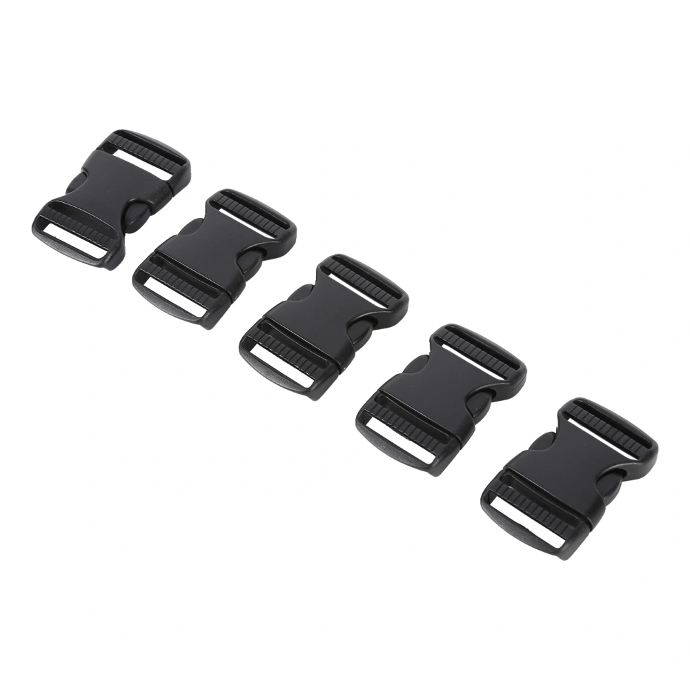 5Pcs Quick Release Buckle Plastic Dual Adjustable Strap Buckles Replacement DIY Craft for Backpack BlackFor 25mm Width Strap