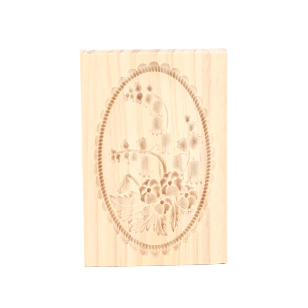 Campanula Flower Cookie Mold Portable Home Wooden Gingerbread Cookie Mold