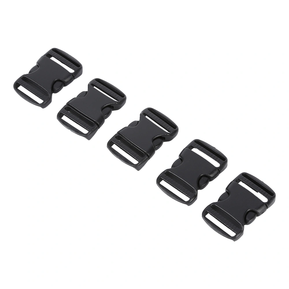 5Pcs Quick Release Buckle Plastic Dual Adjustable Strap Buckles Replacement DIY Craft for Backpack BlackFor 20mm Width Strap