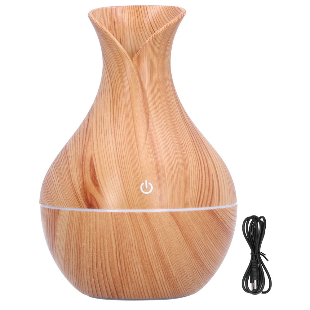 130ml Wood Grain Humidifier with 7 Color Ambient Night Light Mini USB Powered Humidifier for HomeLight Wood Grain