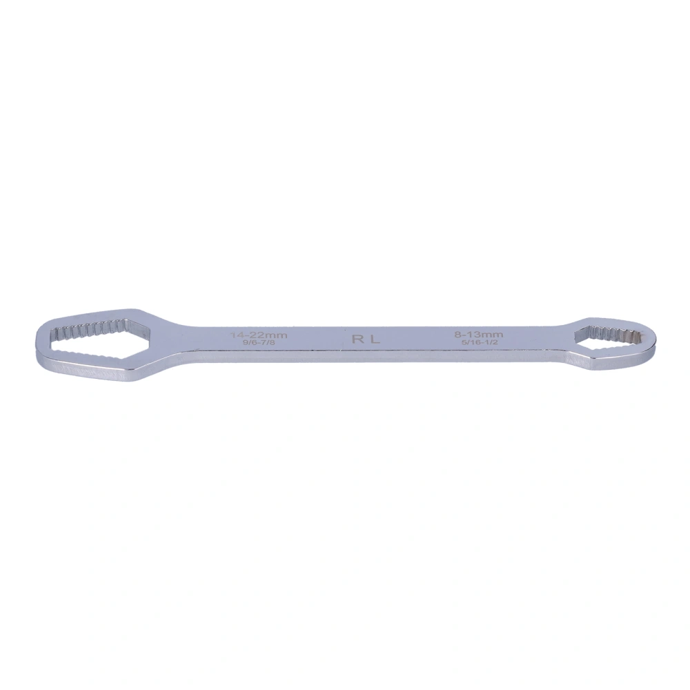 Multifunctional Self Tightening Universal Wrench 8‑22mm High Hardness Double Ended WrenchSilver