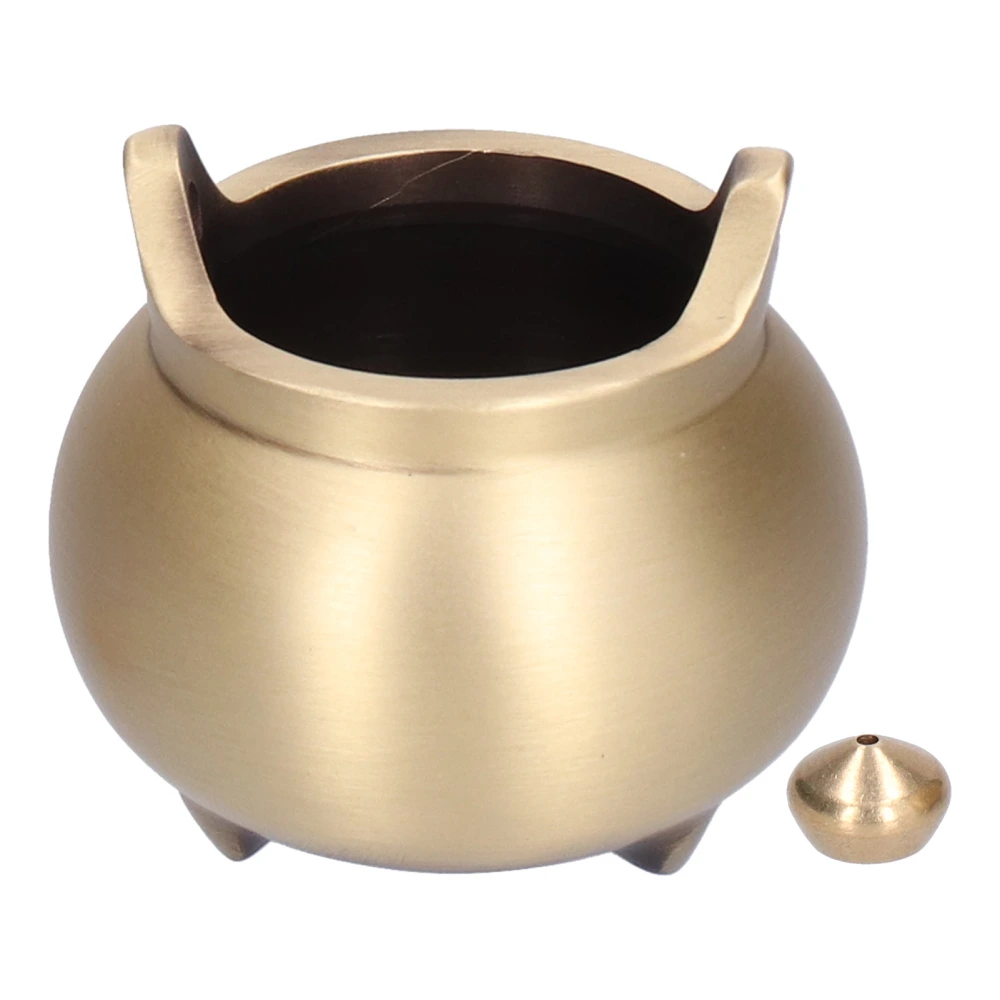 Mini Incense Burner Copper 3 Legs Incense Stick Holder for Household Crafts Buddhist Supplies