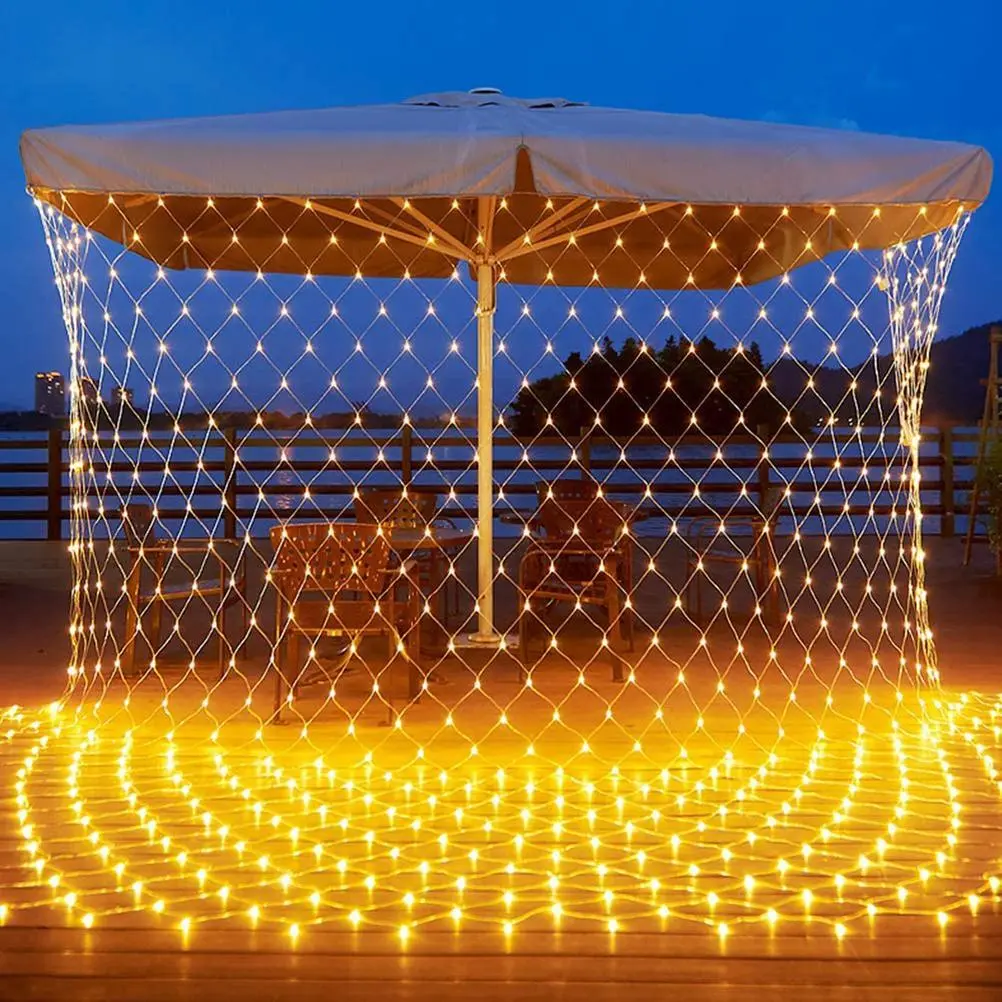 200 LED Light Net 3 X 2 Meter LED Fairy Lights Waterproof 8 Modes Fairy Lights Curtain Indoor Outdoor Decoration for Garden Wedding Party EU Plug 220V
