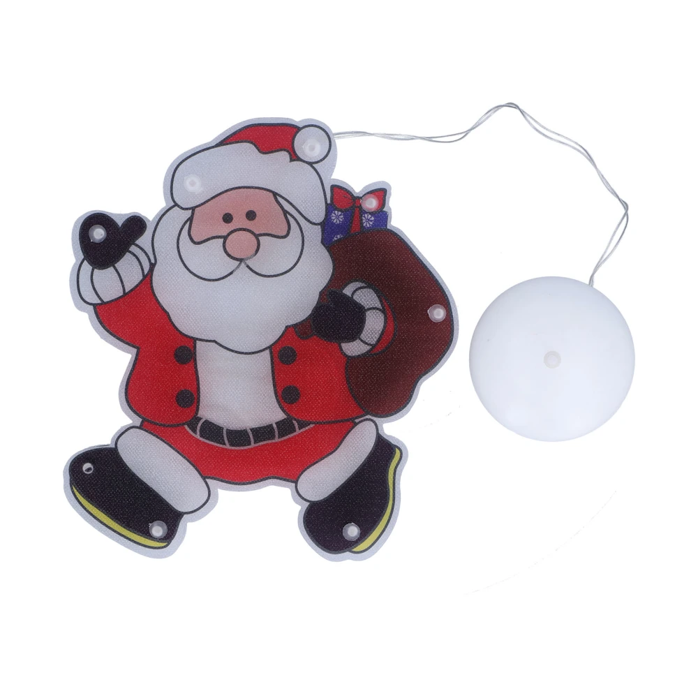 LED Santa Decoration Lights Window Battery Powered LED Christmas Lights with Suction Cup