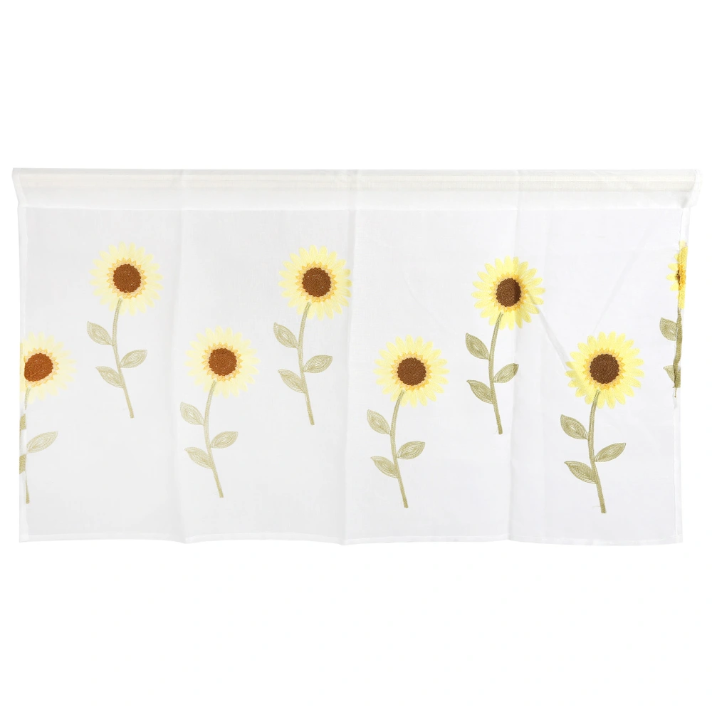 100x57CM Daisy Pattern Towel Embroidery Window Curtain Window Sheer for Living Room Bedroom Decoration