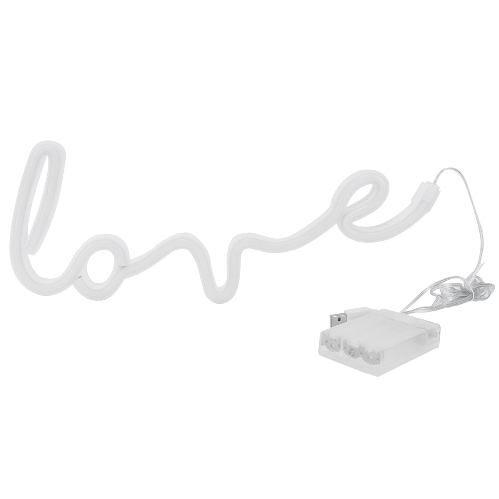 Love Letters Neon Signs LED Neon Decorative Light for Bedroom USB/Battery PoweredPink