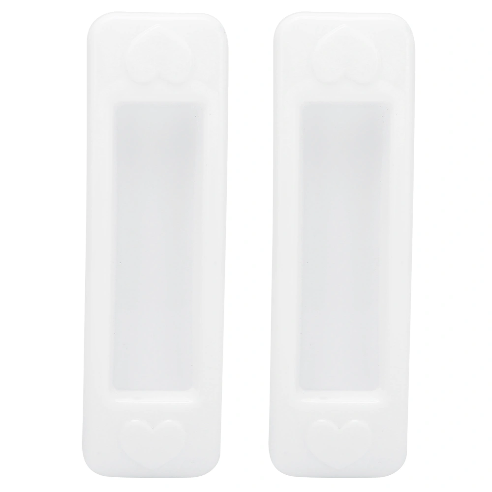 2Pcs White Plastic Glass Sliding Door Handle Stick Drawer Window Cabinet Plastic Handle