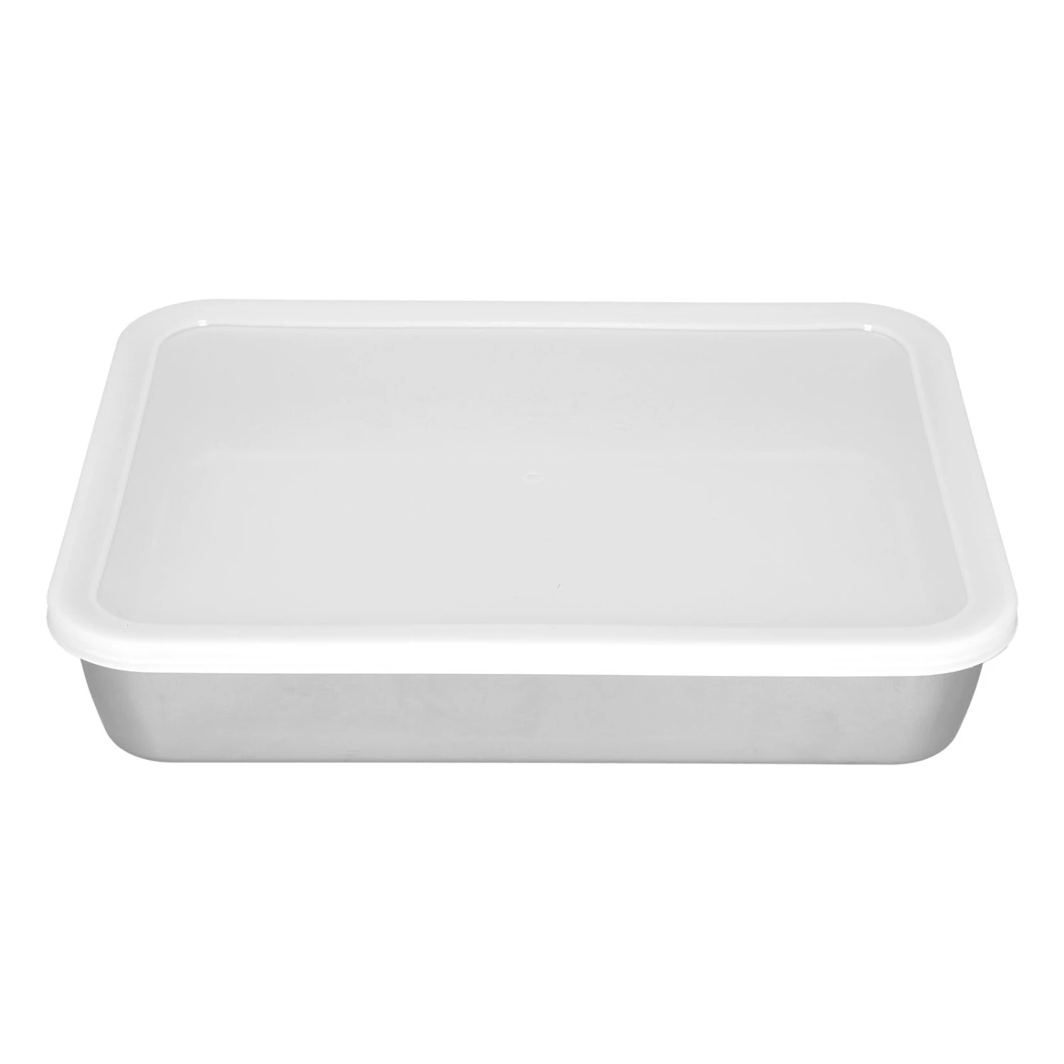 Stainless Steel Baking Tray Deep Flat Non Stick Baking Pan Food Storage Box with CoverS