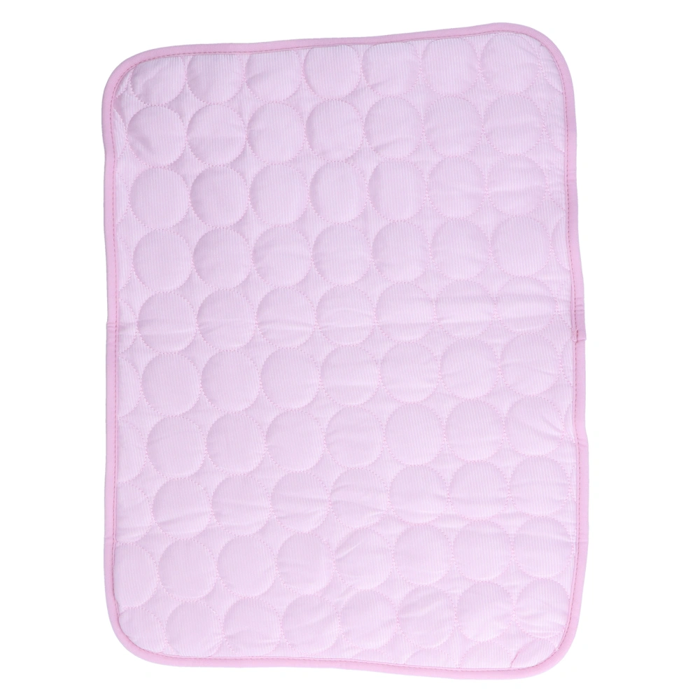 Pet Cooling Mat Breathable Foldable Pet Self Cooling Blanket Pad for Small Medium Large Dogs and CatsPink M(60x50cm)