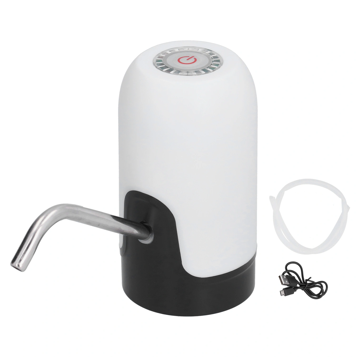 Intelligent Water Bottle Dispenser Portable USB Charging Electric Drinking Water Pump Set White