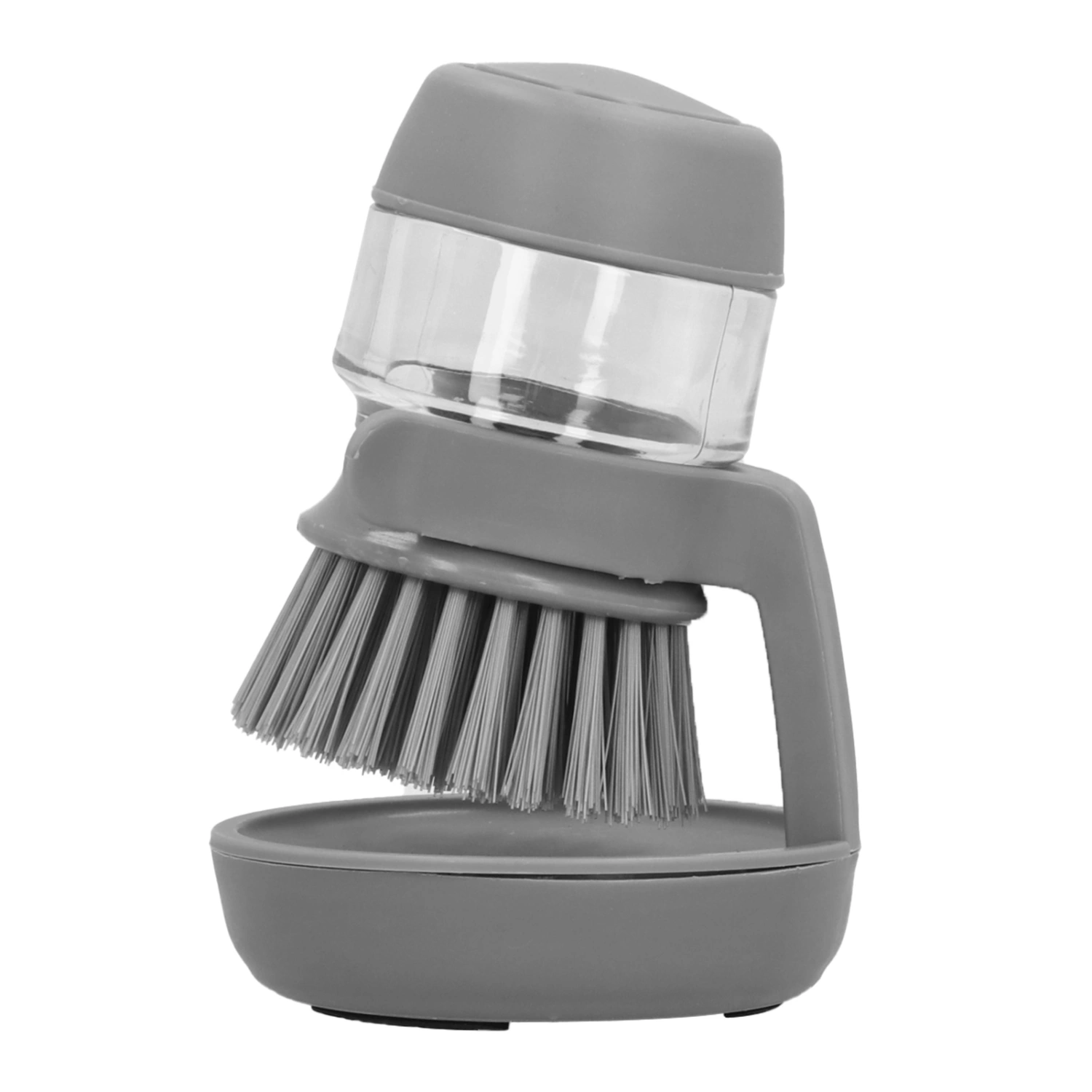 Automatically Add Liquid Dishwashing Brush Non Oily Cleaning Brush Kitchen Cleaning Tool(Gray )