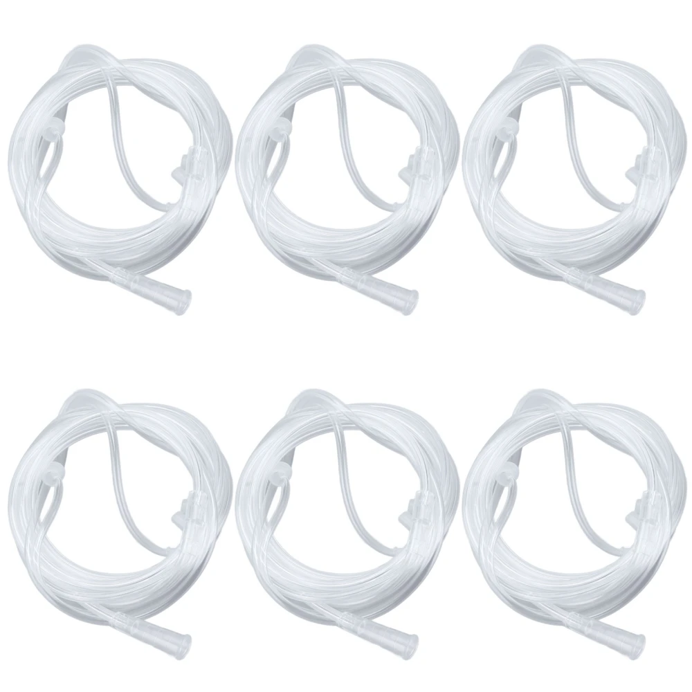 6PCS Disposable Nasal Cannula Soft PVC Oxygen Supply Tubing Oxygen Reducer Accessory