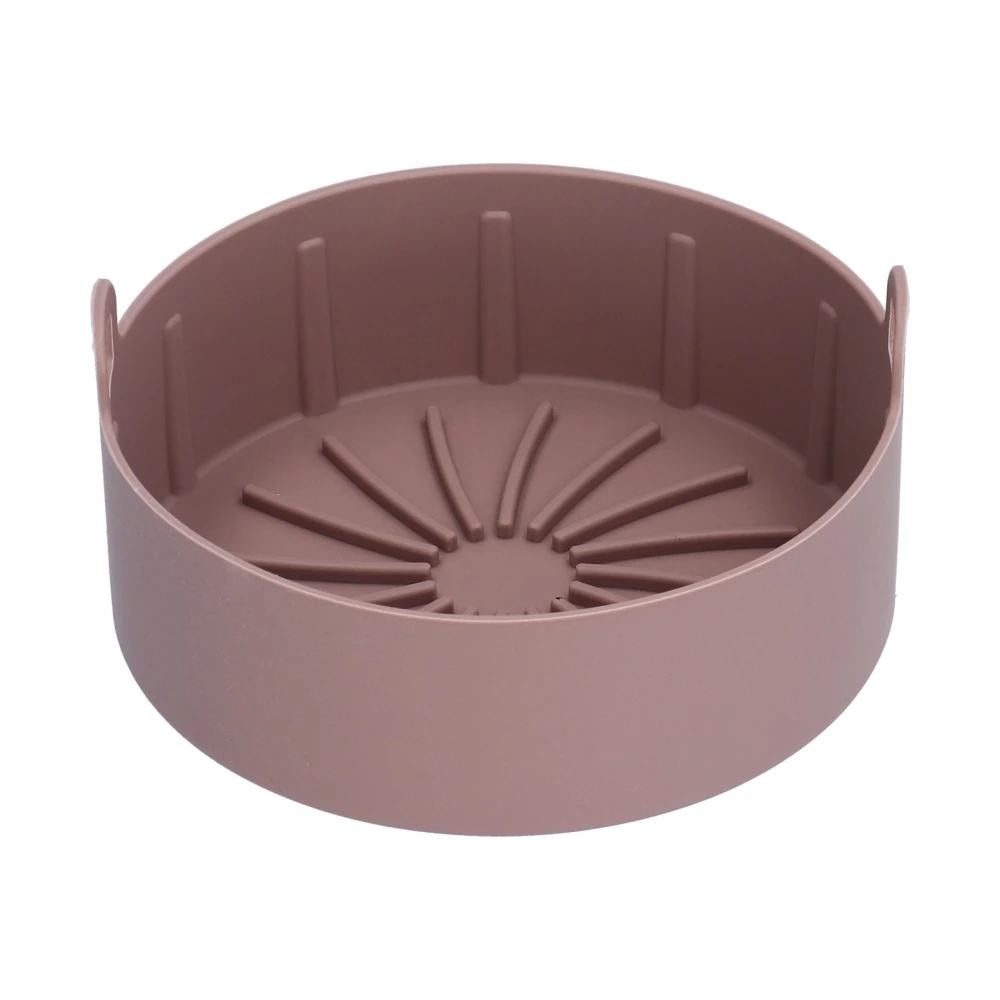 Reusable Silicone Pot Replacement Kitchen Electric Fryer Basket Tray Baking Accessory 20℃220℃(16cm Coffee )