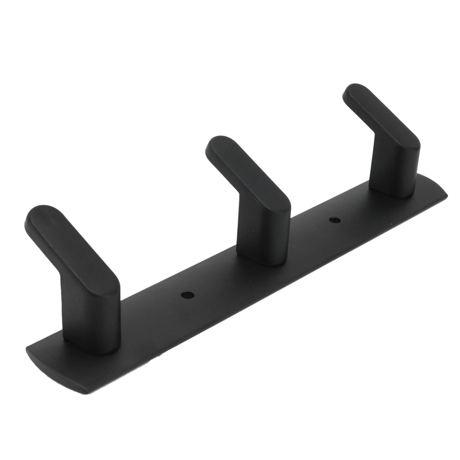 Simple Space Aluminum Row Hooks Wall Mounted Hook for Kitchen Bathroom Wardrobe Black3 Hooks