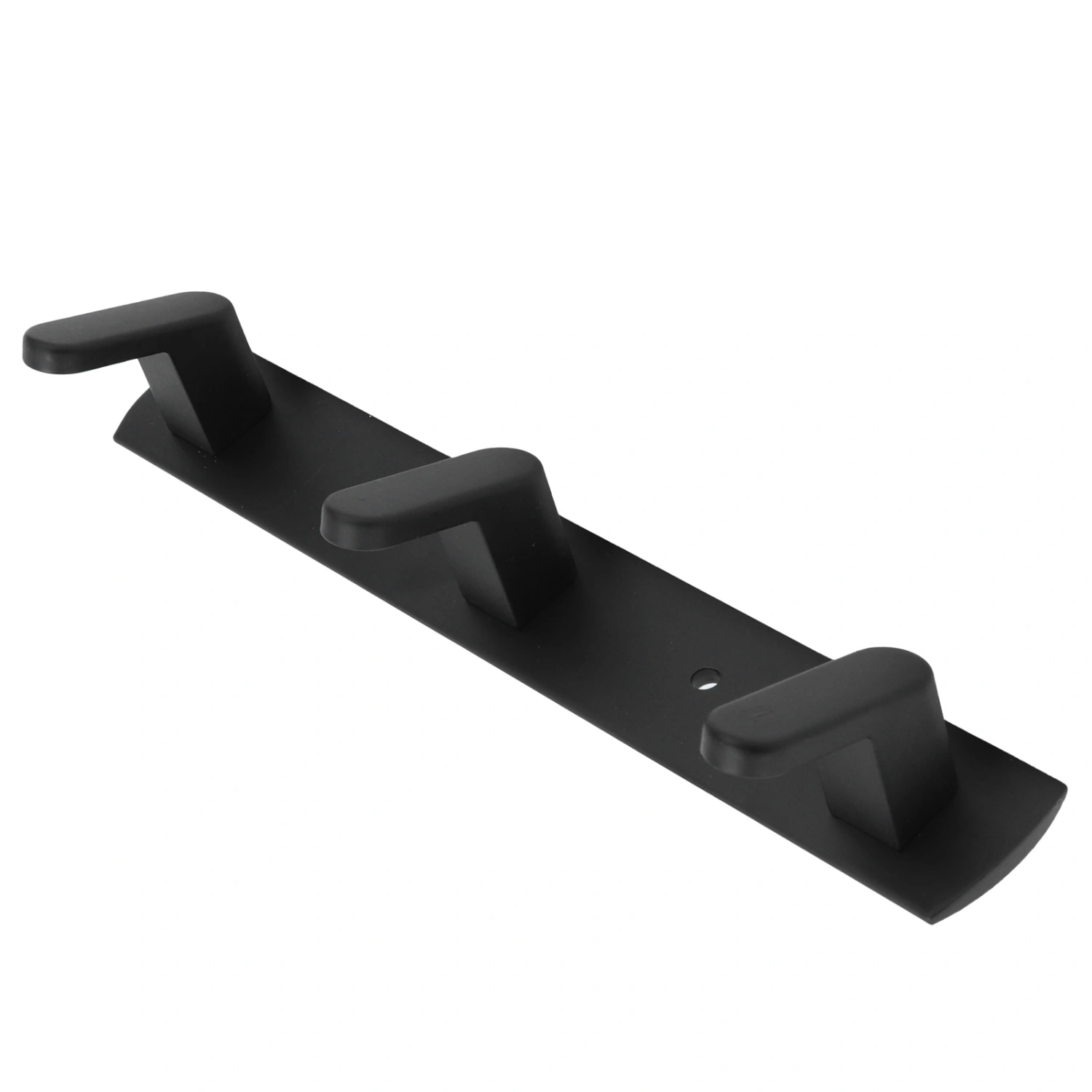 Simple Space Aluminum Row Hooks Wall Mounted Hook for Kitchen Bathroom Wardrobe Black3 Hooks