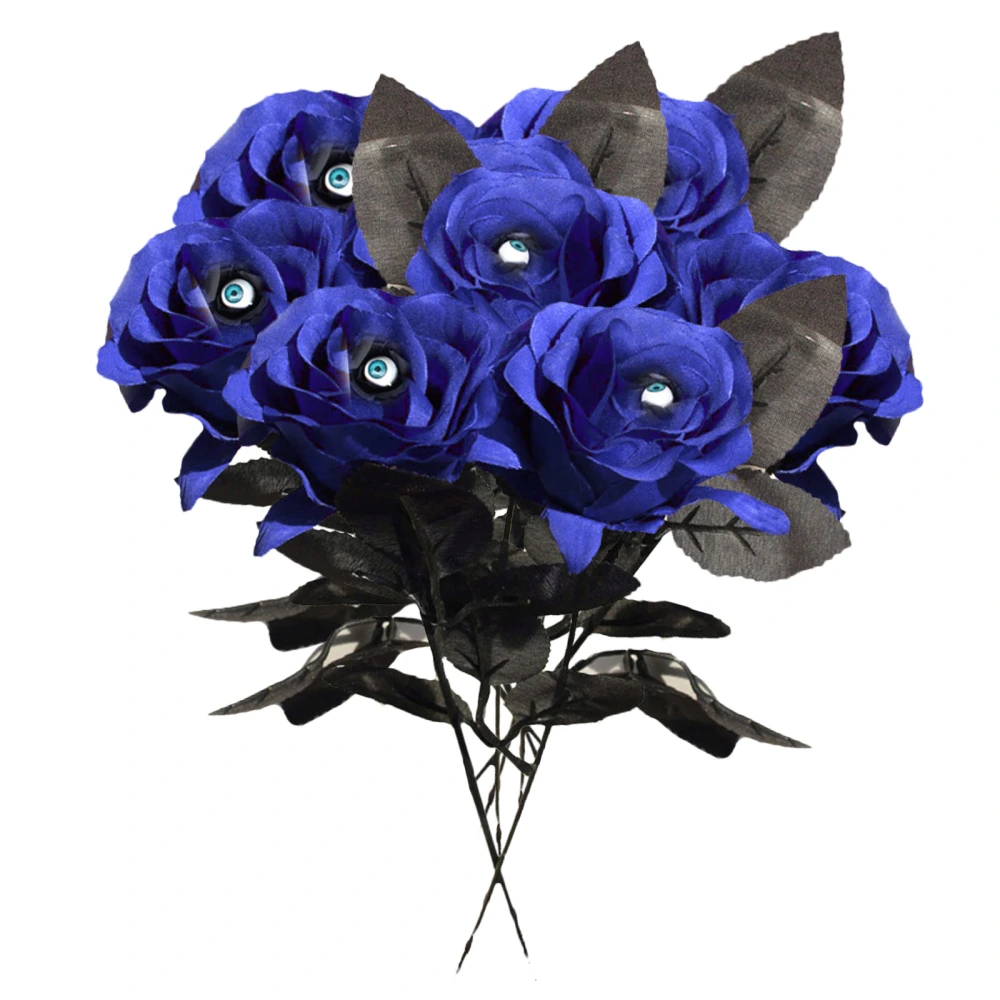 Artificial Rose Artificial Flower Halloween with Eyes Decoration Multi Color Artificial Rose