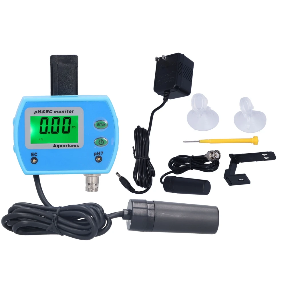 PH‑9853 PH EC Meter Tester Portable Water Quality Analyzer for Aquariums Hydroponics Laboratory US Plug 110V