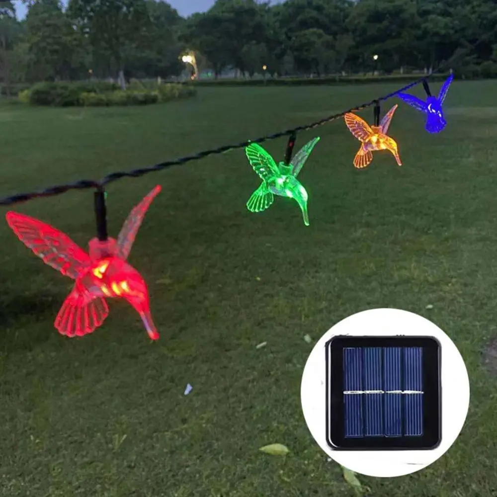 Solar Powered Hummingbird Led String Light 30LED Bird Fairy Light Outdoor Garden Fence Patio Garland Lights