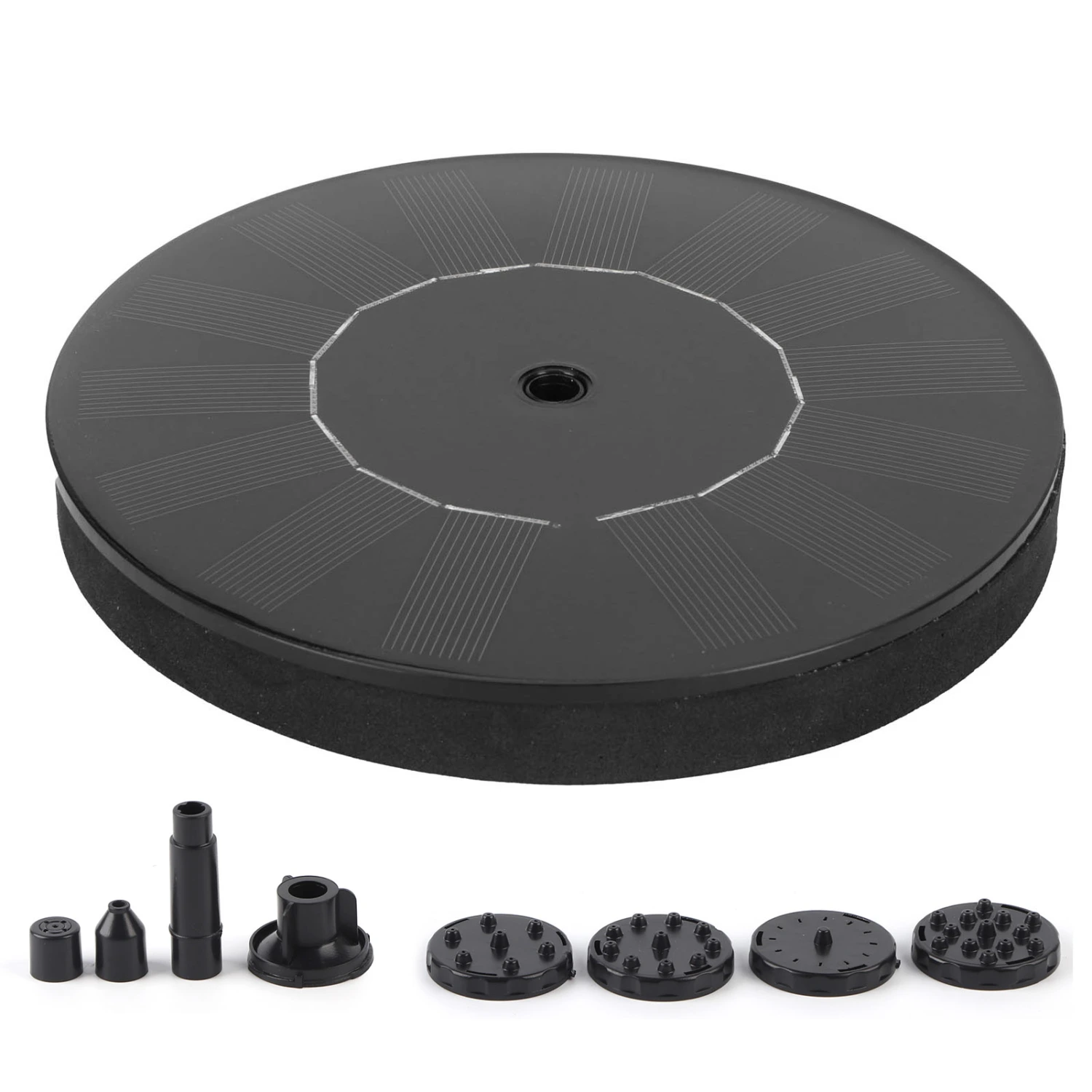 Floating Fountain Outdoor Solar Power Water Fountain Kit Ornament for Garden Landscape601