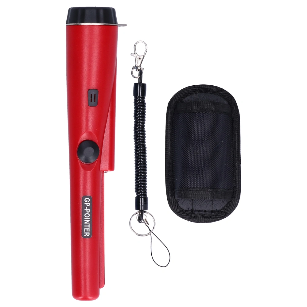 Metal Detector Professional Portable Waterproof Handheld Metal Detector with LED LightDark Red