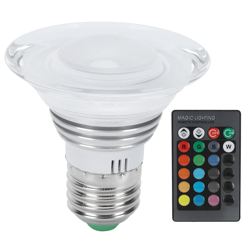 RGB Spot Light 3w 16 Color Full Color Mode Remote Control Lamp E27 for Home KTV Bar 85‑265V