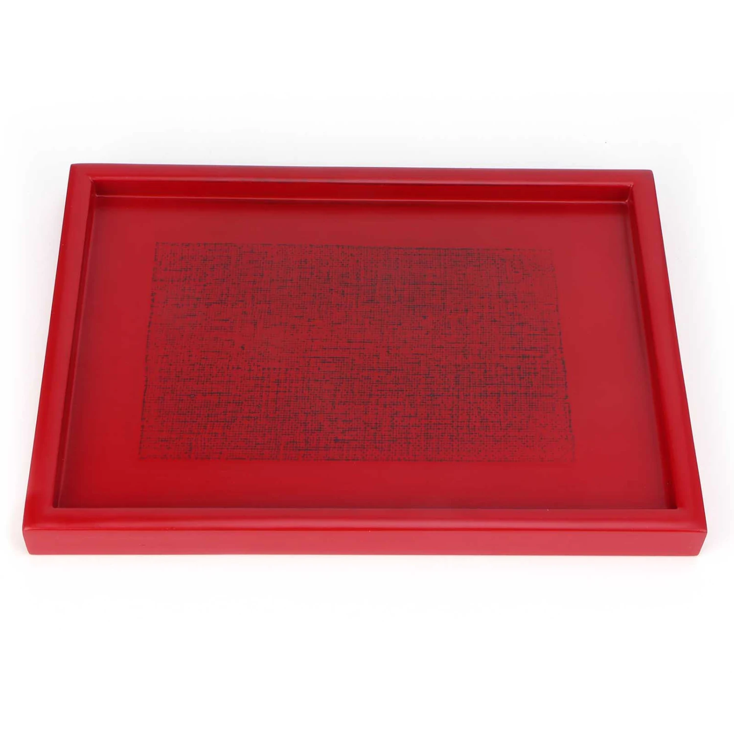 Wooden Snack Tray Food Serving Tray Tea Ceremony Holder for Home Kitchen RestaurantRed