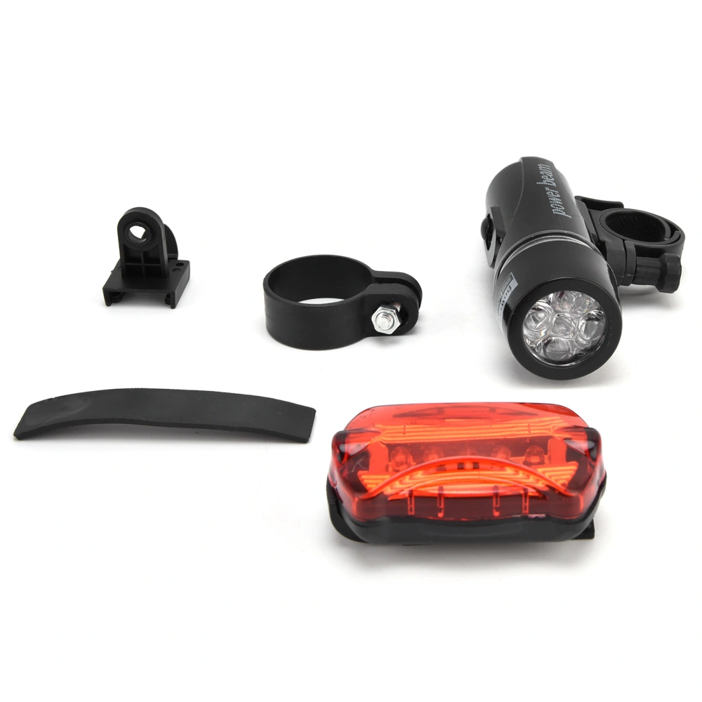 5LED Mountain Bike Light Set Waterproof ShockProof Bike Flashlight Headlight Taillight