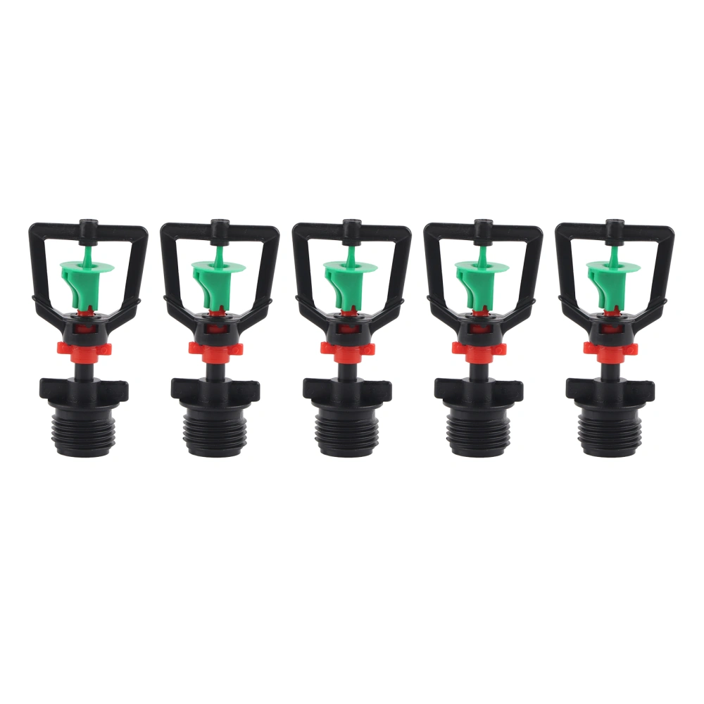 5PCS G1/2 Male Thread Rotating Sprinkler Nozzle Spray Head Misting Nozzle for Garden Irrigation