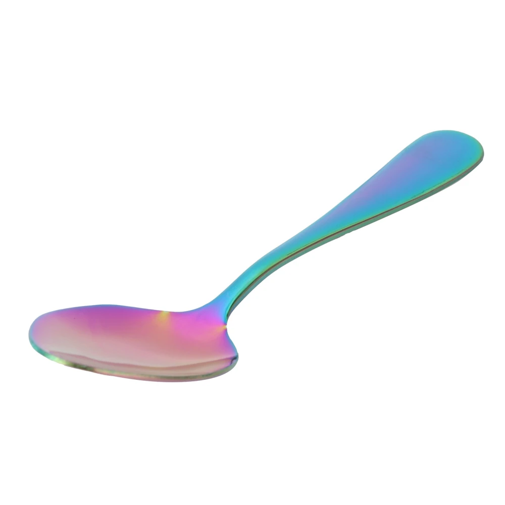 Stainless Steel Tea Spoon Tableware Kitchen Durable Spoon for Home Restaurant PartyColorful