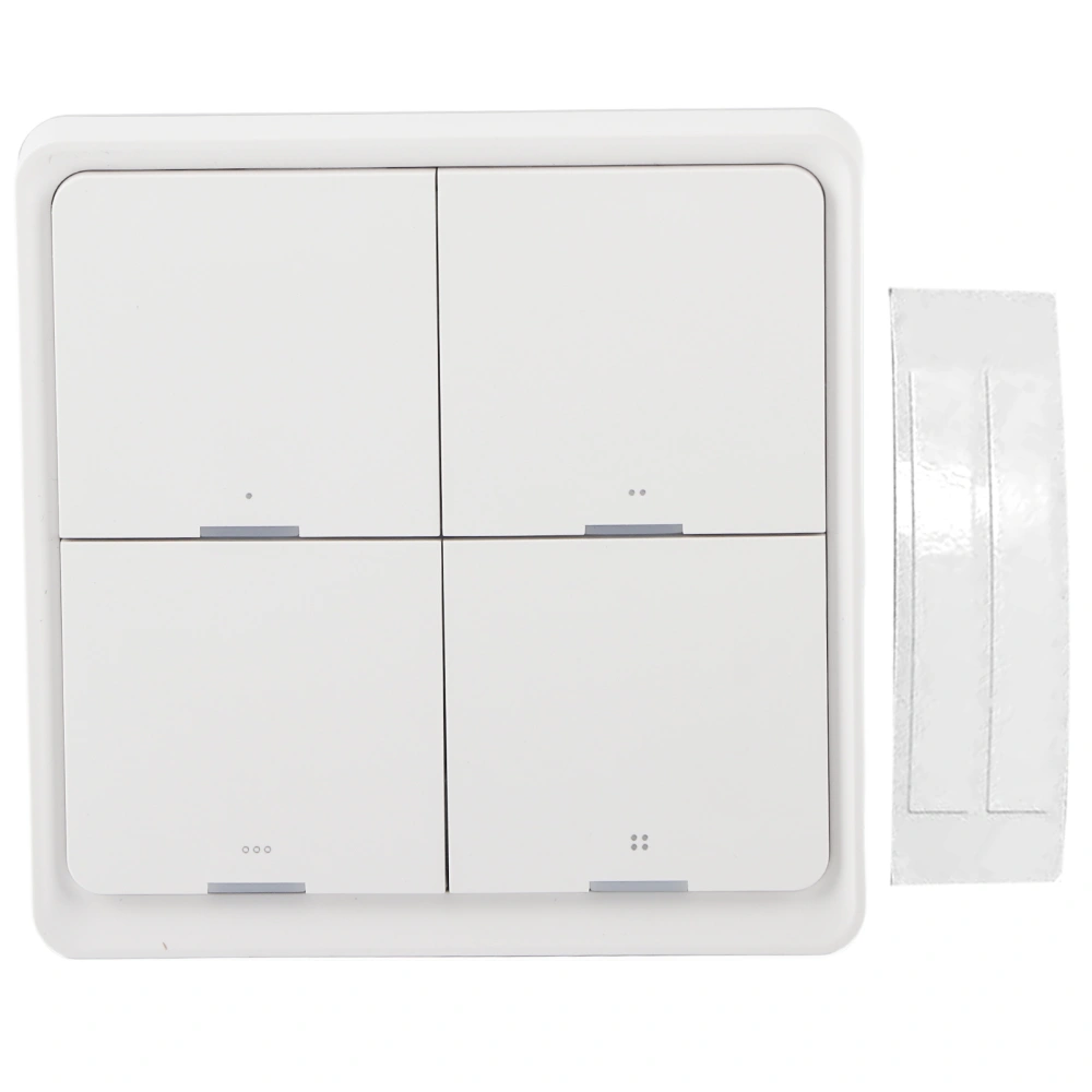 Wireless Scene Switch Intelligent 4‑Way Panel Wall Switch Mobile Phone APP Control for ZigBee