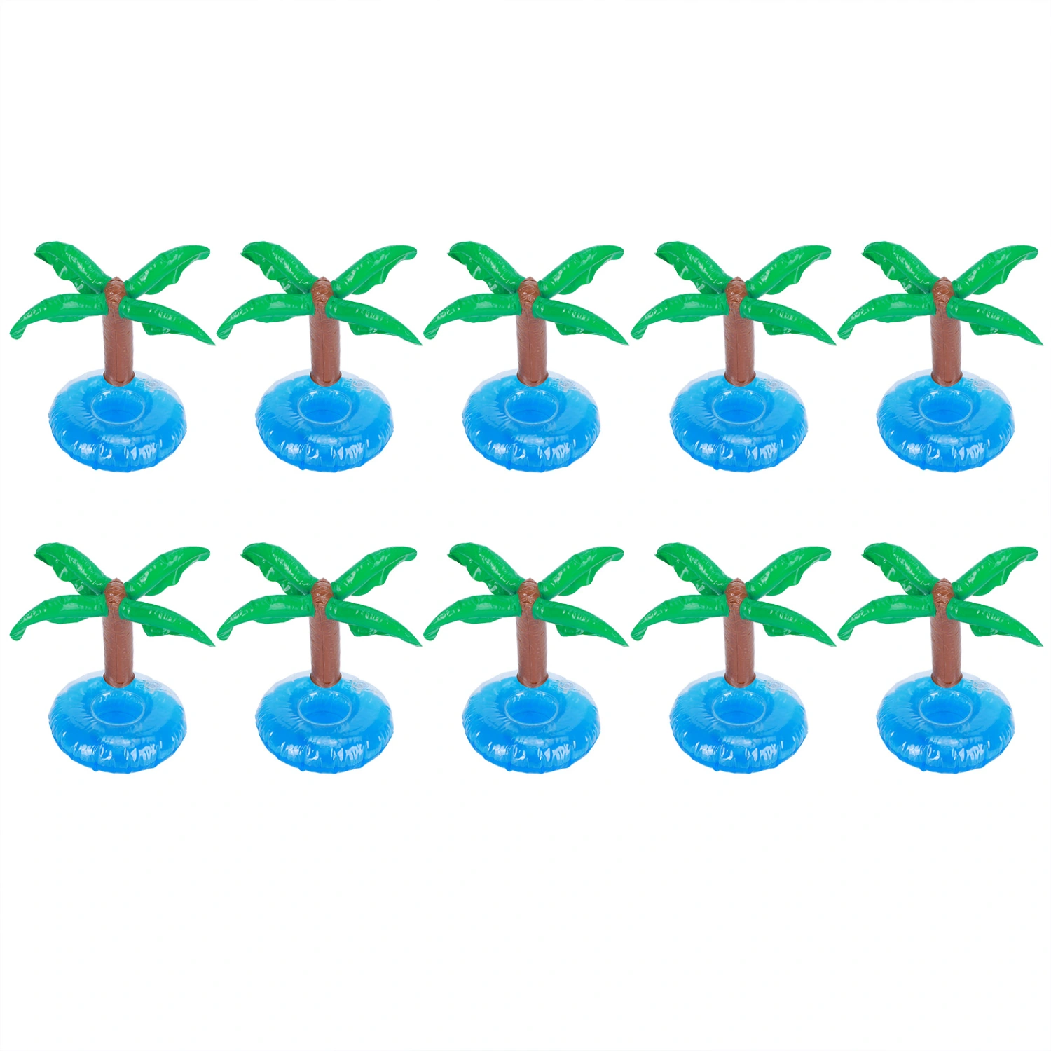 10Pcs Inflatable Drink Holder PVC Floating Cup Mat for Swimming Pool Party Beach