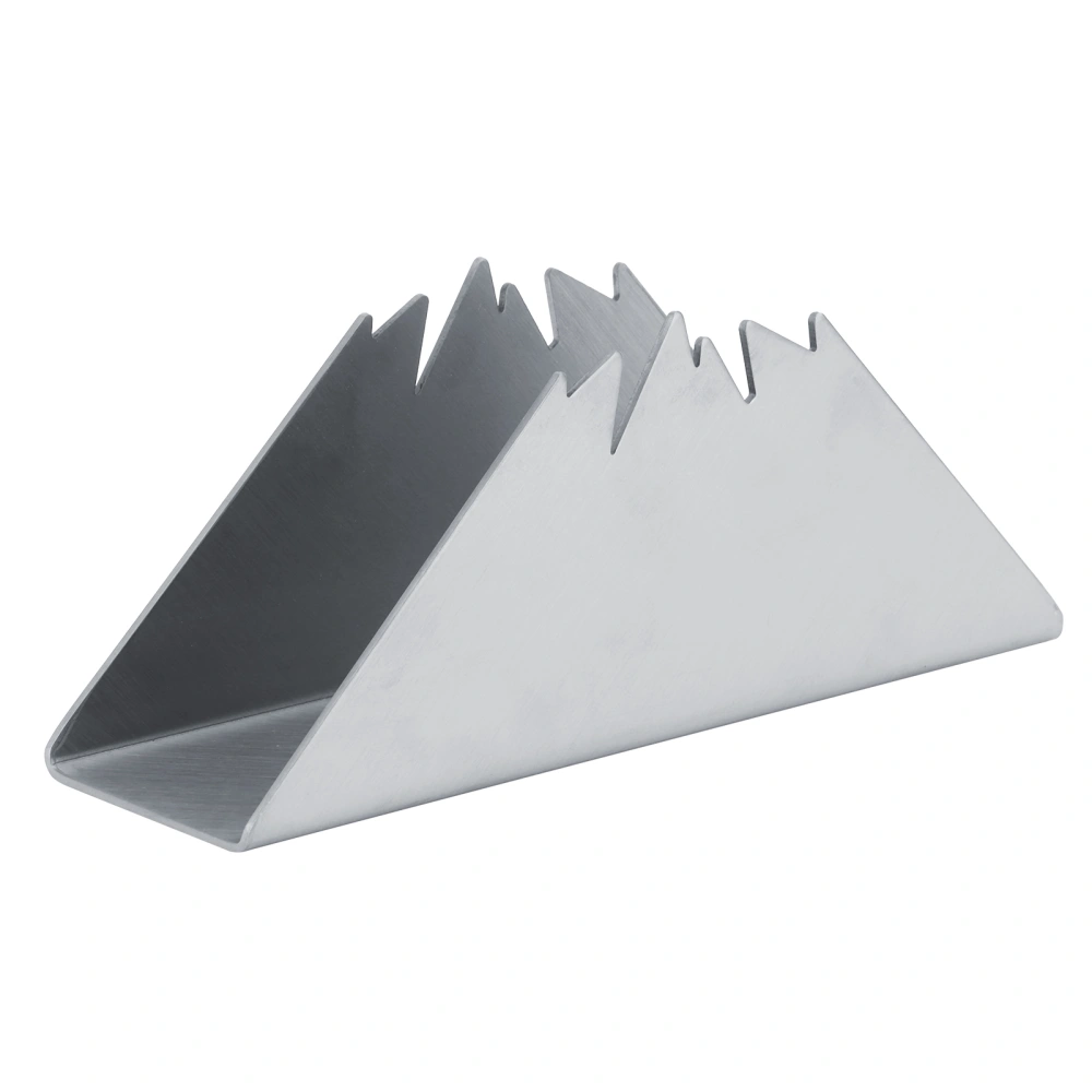 Triangular Napkin Holder Stainless Steel Stand Vertical Tissue Rack for Home Restaurant HotelSilver