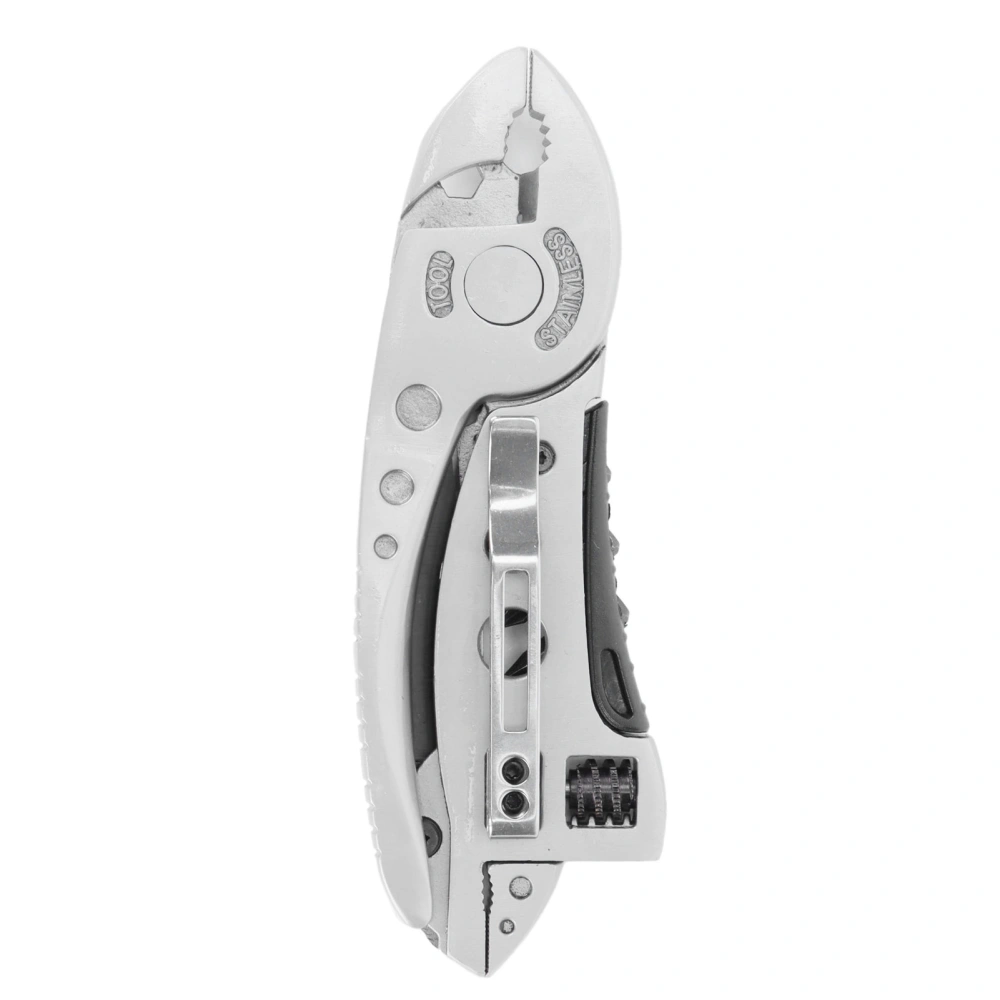 Multi Tool Adjustable Wrench Screwdriver Bits Pliers Survival Emergency Gear Assembly