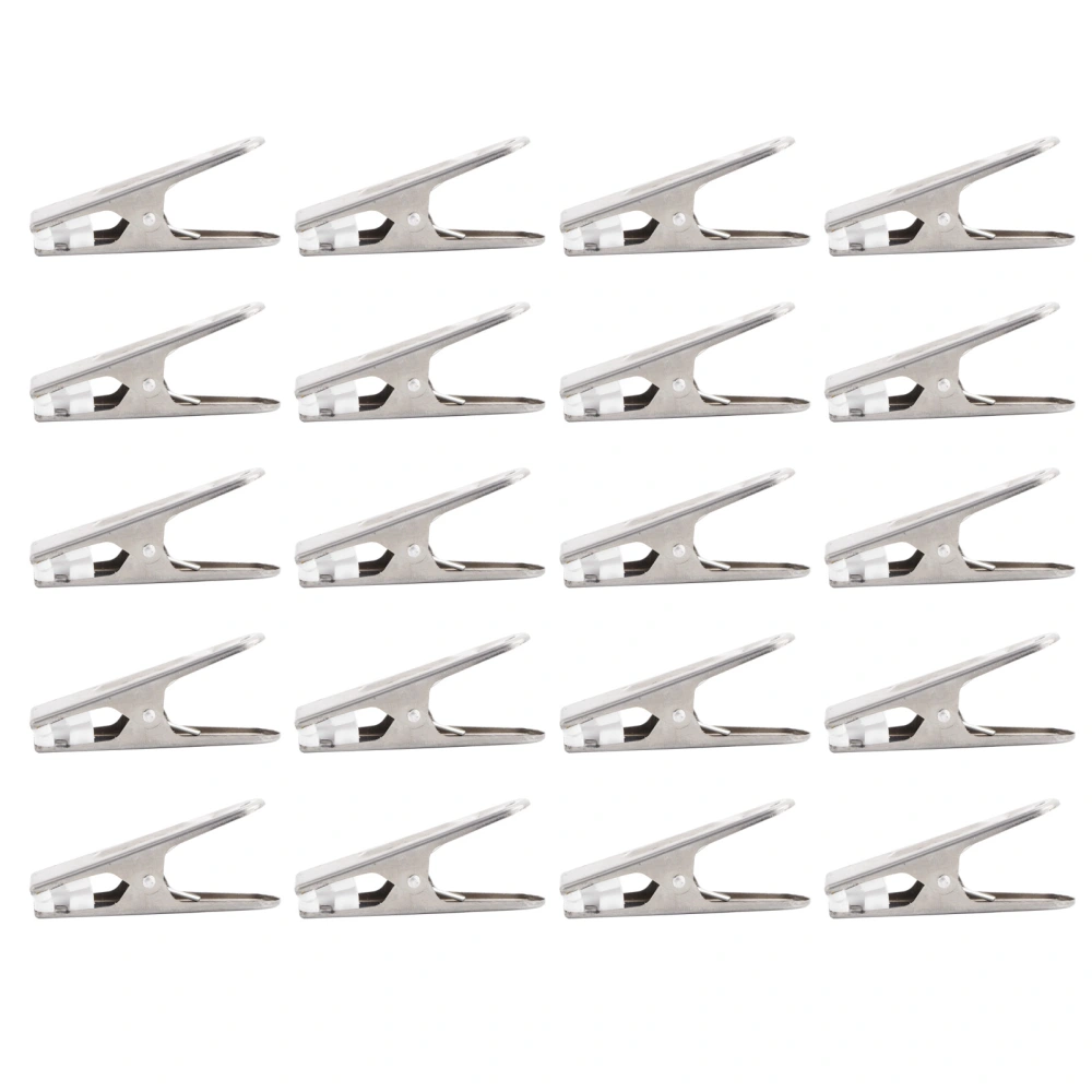 20Pcs Clothes Clips Stainless Steel Clothes Hanging Pins Clamps Home Laundry Underwear Pegs