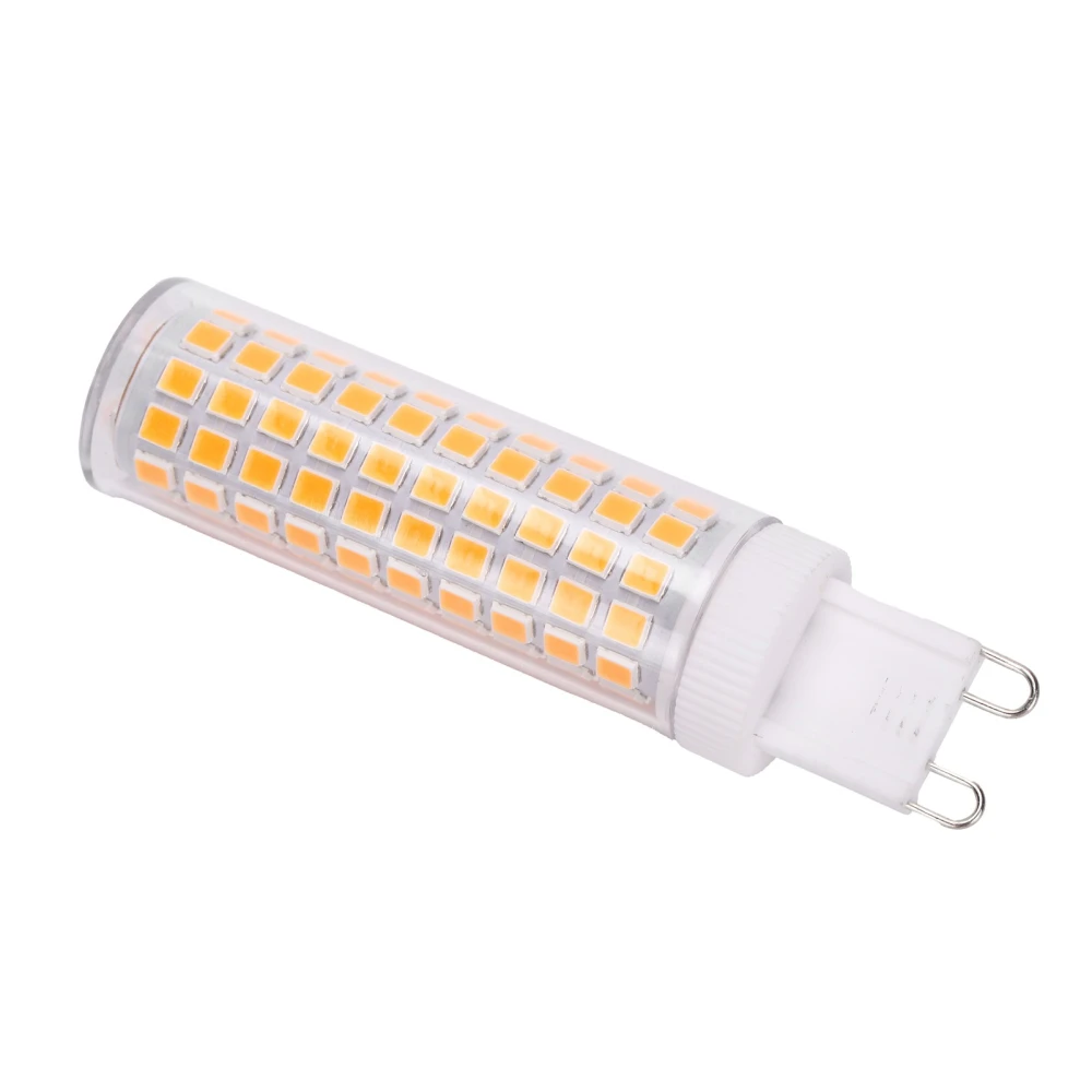 12W G9 Bulb 1200LM 124LED Bi Pin Light Bulb LED Corn Lamp for Chandelier AC100‑265VWarm White 2700K‑3000K