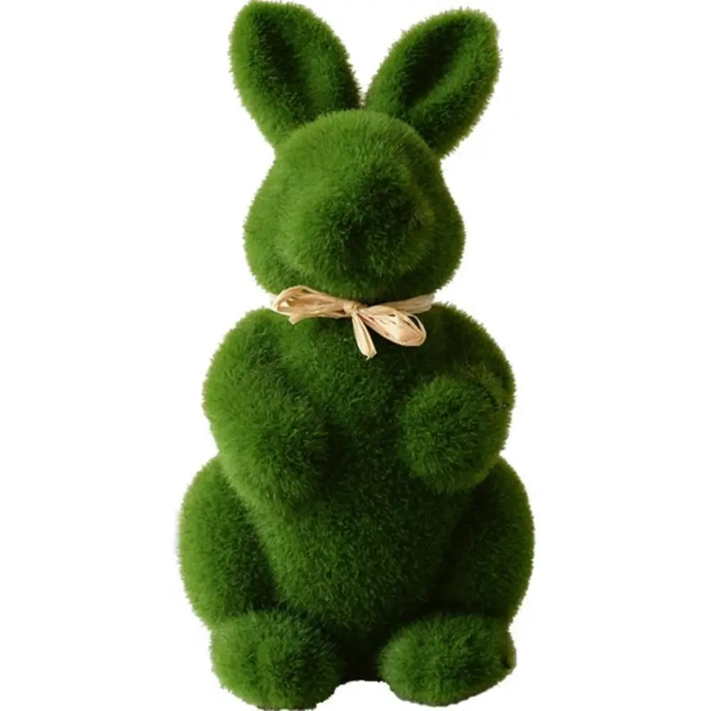 Artificial Moss Bunny Garden Statues Ornaments Durable Lightweight Artificial Animal Ornament for Cupboard Office