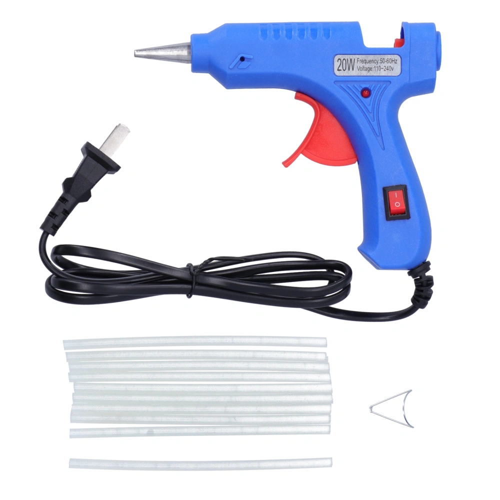 Hot Glue Gun 20W DIY Melting Glue Gun Set Equipment for Wood Plastic Glass Metal US 110-240V