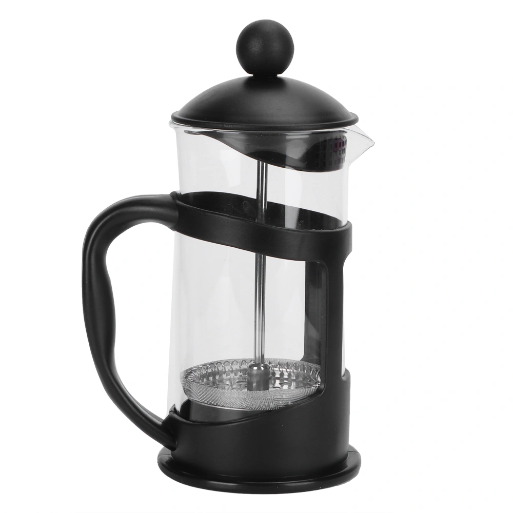 Coffee Tea Maker Kettle High Temperature Resistant Borosilicate Filter Teapot Hand Brewing Black350ml