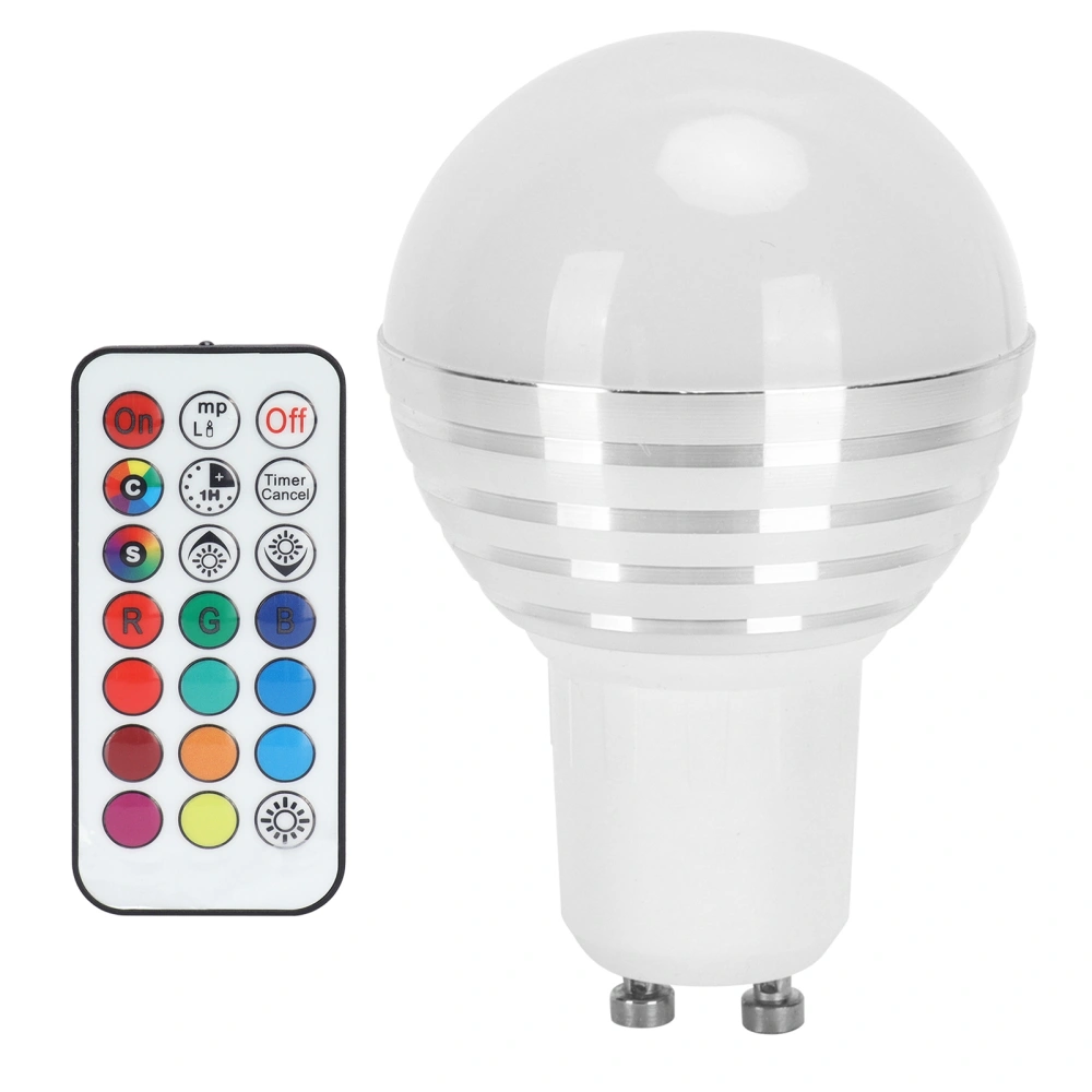 RGB Light Bulb 3W GU10 Color Changing Ball Lamp with Remote Control KTV Decoration 85-265V