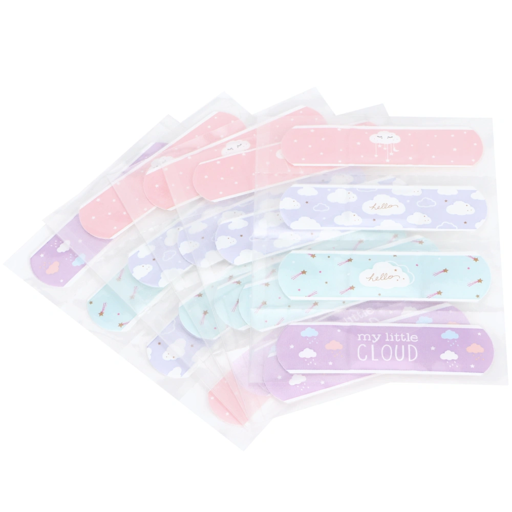 20PCS Cute Adhesive Bandages Outdoor Portable First Aid Emergency for Kids ChildrenClouds Pattern