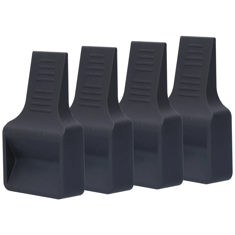 4Pcs Casters Stoppers V Shape Anti Sliding Furniture Wheel Cups for Sofas Beds Chairs Cabinets Black