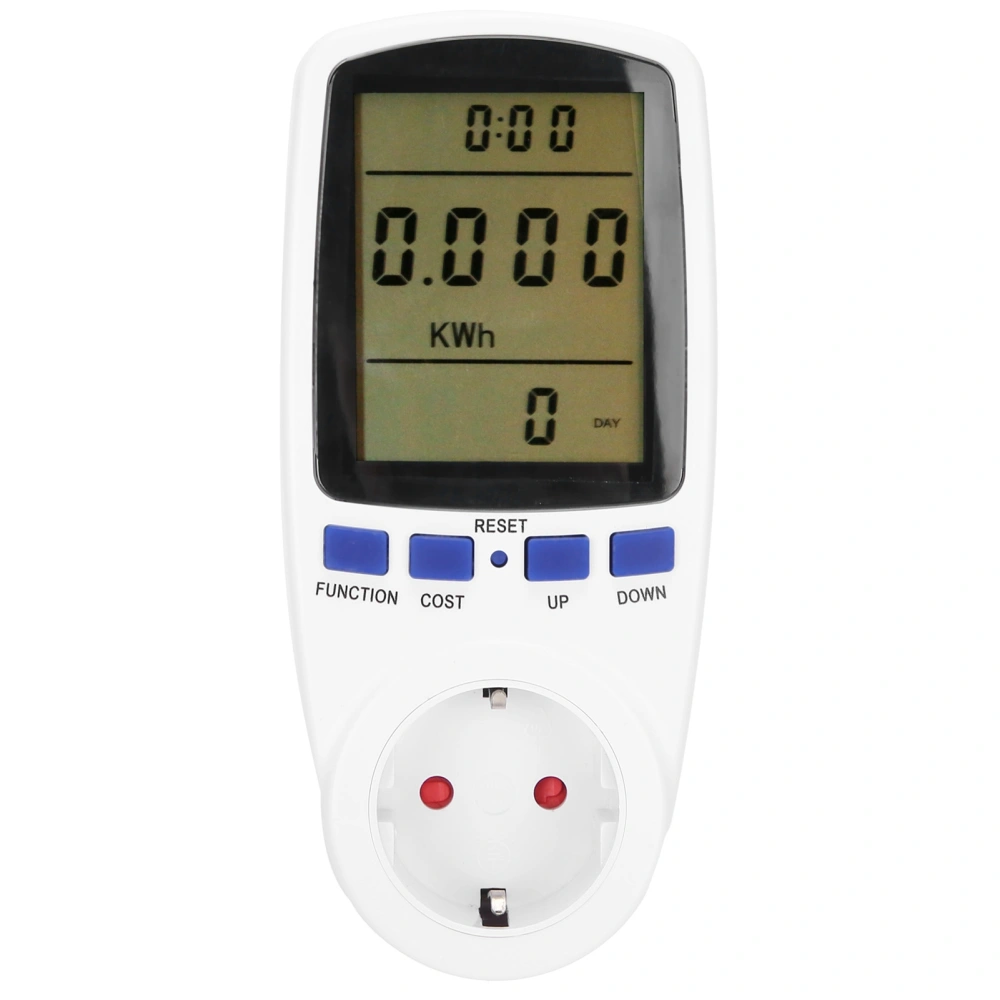 Power Metering Socket Electricity Usage Monitor Voltage Current Meter with LCD DisplayTS‑836 EU Plug 240V